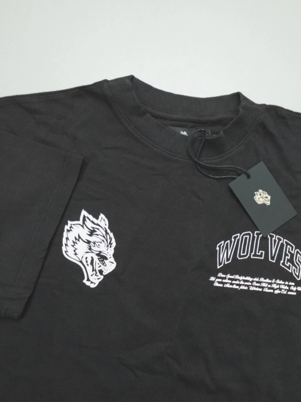 Darc Sport Wolves Graphic Tee - Black with White Print - Picture 3 of 7